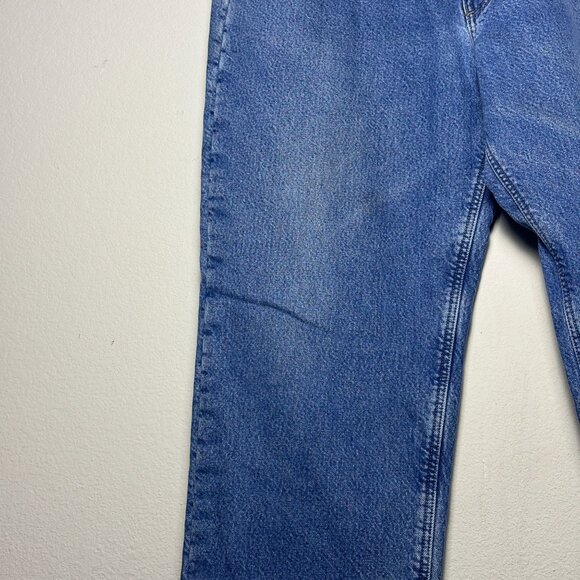 Carhartt Men 40x30 Blue Denim Jean Pant Insulated Fleece Lined Winter Outerwear - Picture 12 of 16